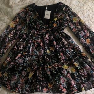 Floral Black Free People Dress